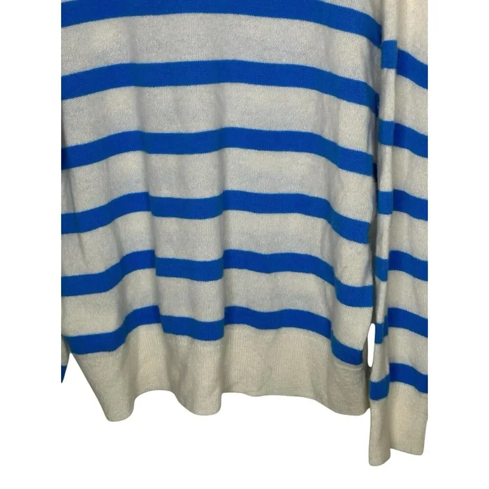 NWT Madewell Womens (Re)sponsible Cashmere Sweater Medium Oversized Striped - Picture 11 of 14